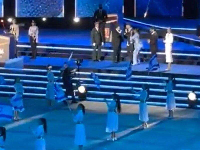 Javier Milei cantó «Libre» durante un ensayo de la ceremonia por el Día de la Independencia en Israel