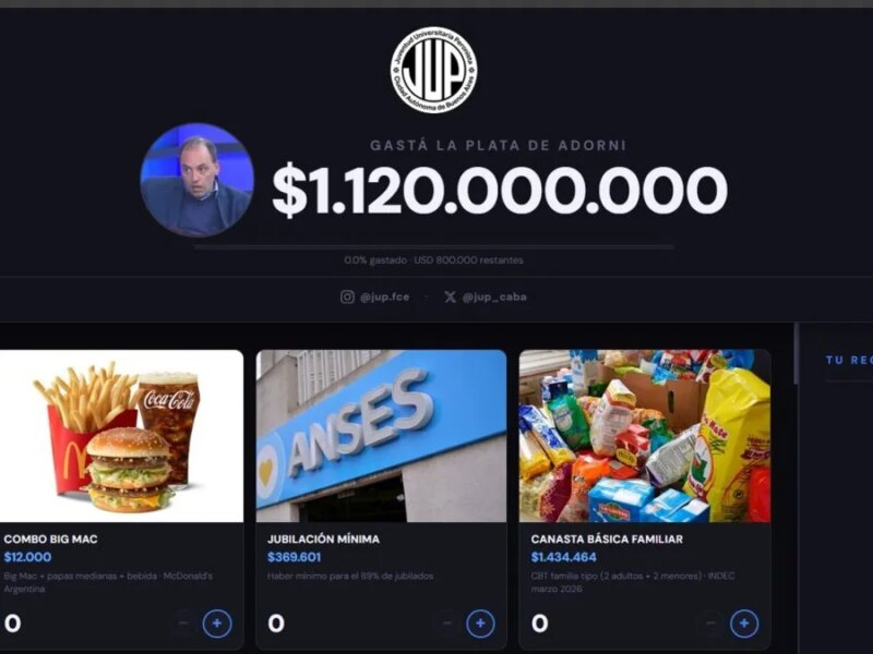 Lanzaron una app para «gastar» los 800 mil dólares que le atribuyen a Manuel Adorni