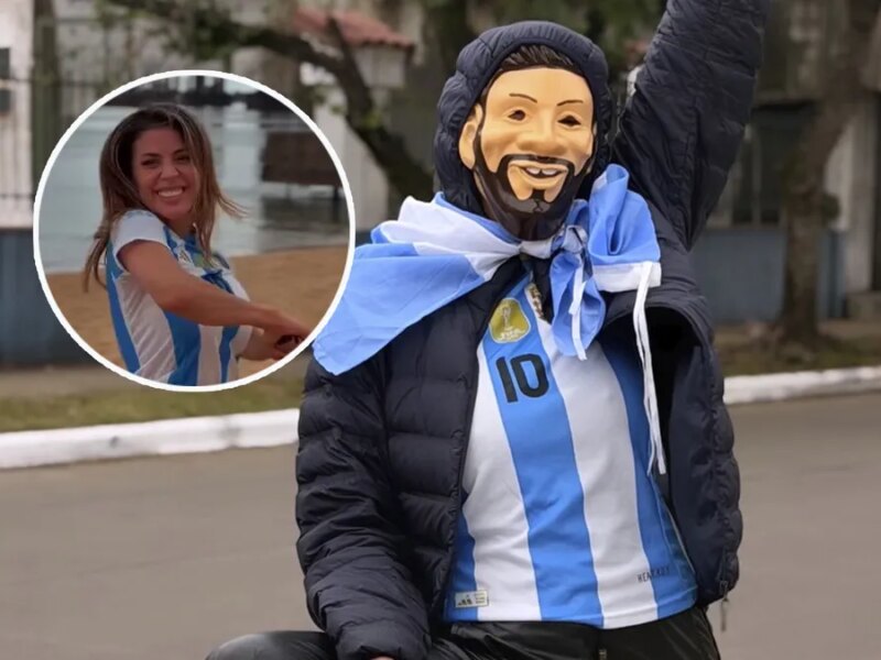 Polémico video de Virginia Gallardo: apareció caracterizada como Lionel Messi y perreando para regalar pelotas
