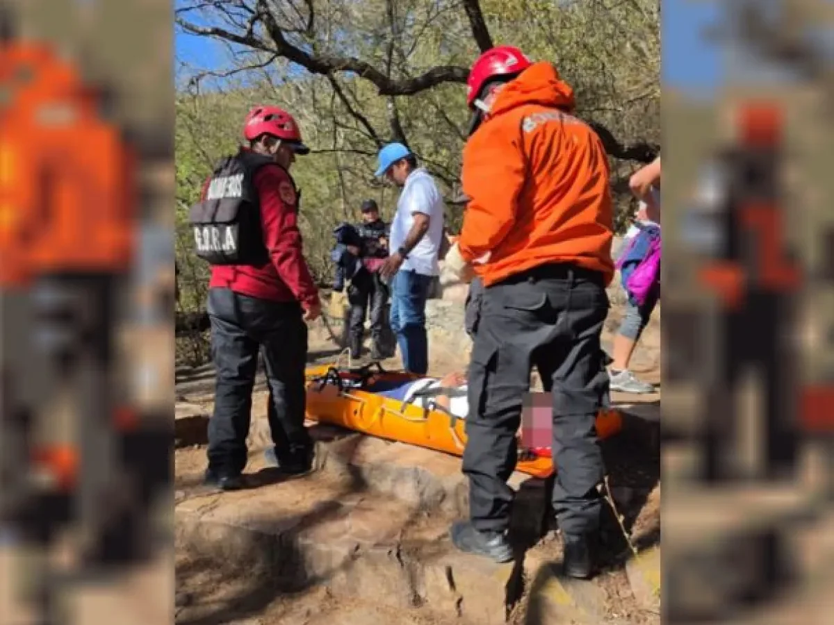 Operativo de emergencia en Salta: rescataron a una mujer herida en el cerro San Bernardo
