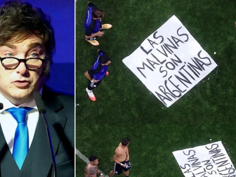 Javier Milei habló de la bandera de las Islas Malvinas exhibida ante Inglaterra: «Válido y lícito»