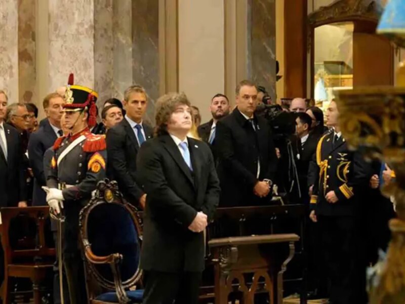 Javier Milei asiste al Tedeum por el Día de la Independencia