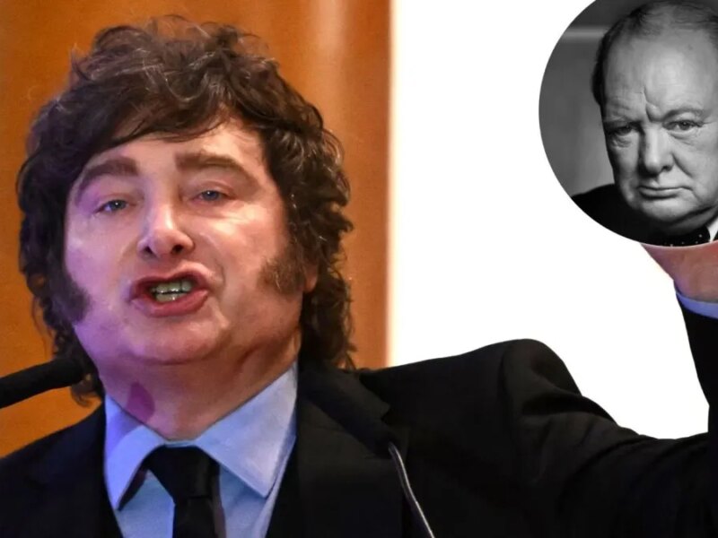Javier Milei intentó salir al cruce de la campaña antiargentina con una frase atribuida a Winston Churchill