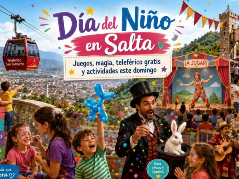 Día del Niño en Salta: teleférico gratis, magia, juegos y todas las actividades para este domingo