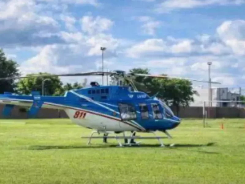 Operativo sanitario en Anta: trasladaron de urgencia a un bebé de 6 meses en helicóptero hacia un centro de mayor complejidad