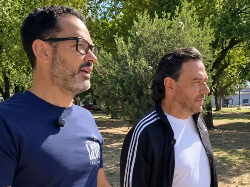 Emiliano Durand y Gustavo Sáenz anunciaron nuevas obras en Plaza Gurruchaga